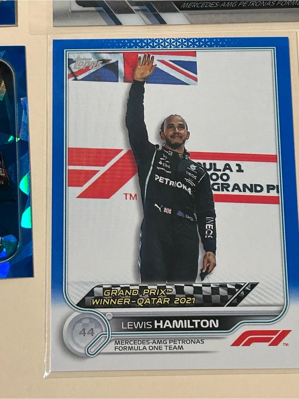 Lewis Hamilton Mercedes Formula 1 Trading Card - Blue & Black